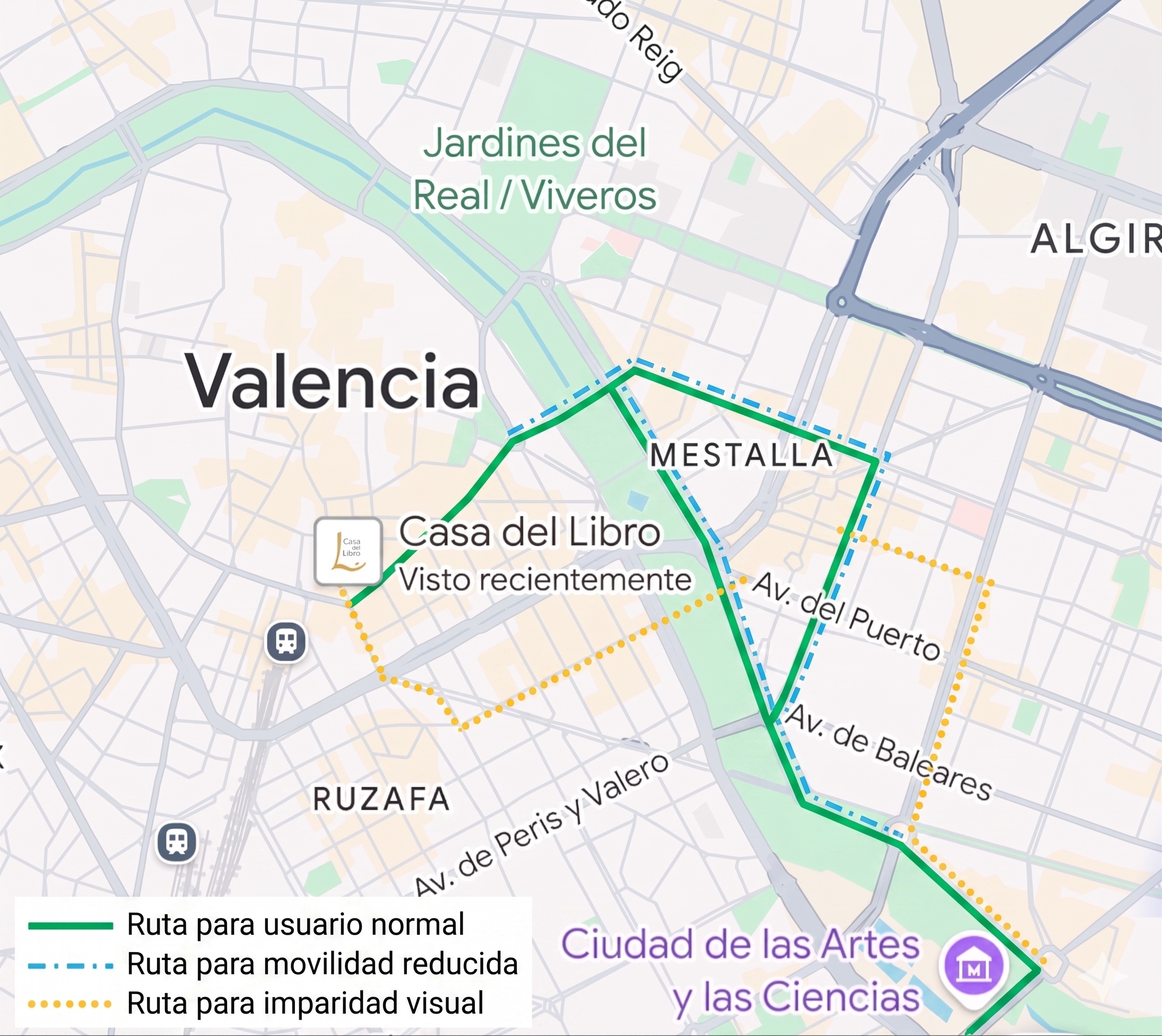 Mapa de rutas dinámicas EURO MOVE